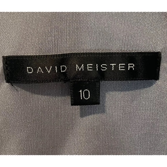 David Meister Metallic Embellised Sheath Cocktail Dress Womens Size 10 (248) - Picture 5 of 7
